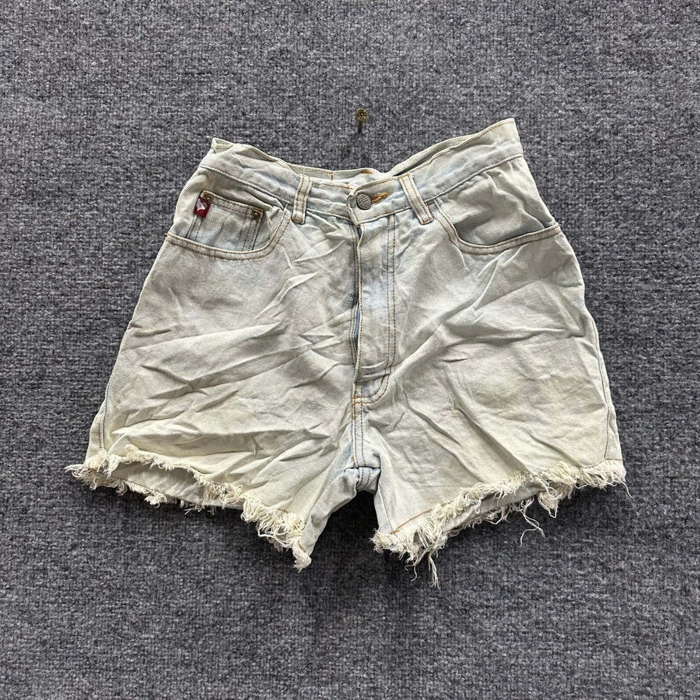 Gitano Denim Shorts Womens Size 9/10 Light High Waisted Frayed Raw Hem Cutoff